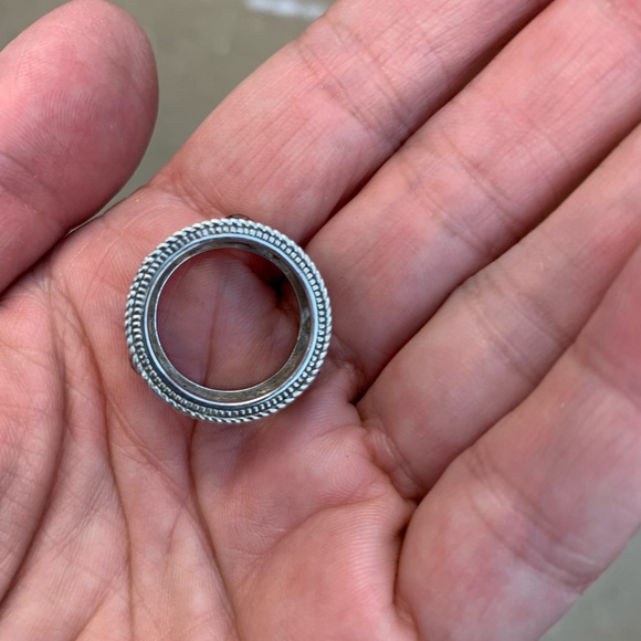 Judith Ripka SS and pink topaz with CZ size 7 ring - Picture 6 of 8